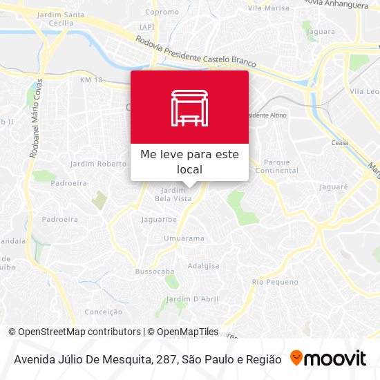 Avenida Júlio De Mesquita, 287 mapa