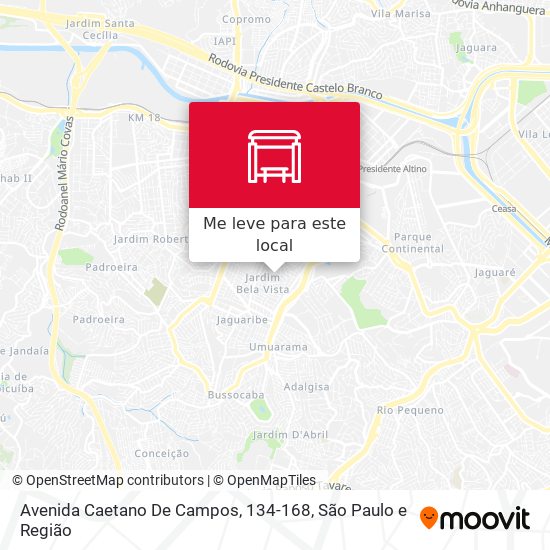 Avenida Caetano De Campos, 134-168 mapa