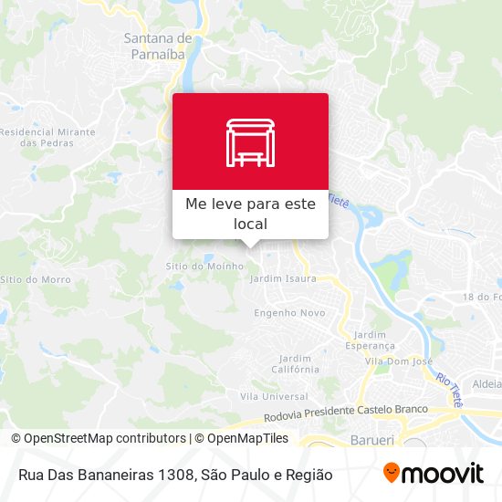 Rua Das Bananeiras 1308 mapa