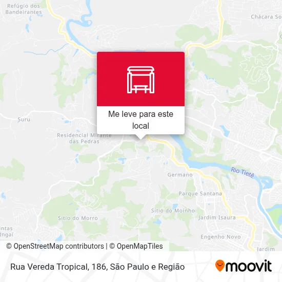 Rua Vereda Tropical, 186 mapa