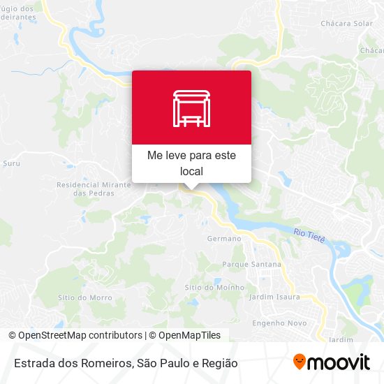 Estrada dos Romeiros mapa