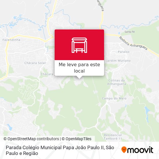 Parada Colégio Municipal Papa João Paulo II mapa