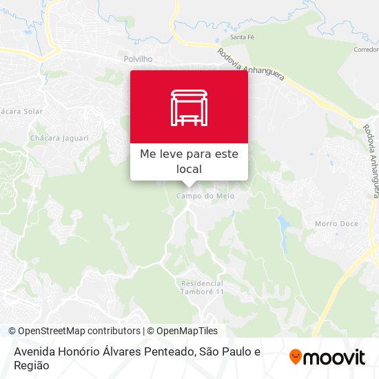 Avenida Honório Álvares Penteado mapa