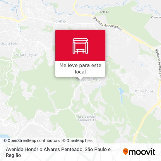 Avenida Honório Álvares Penteado mapa