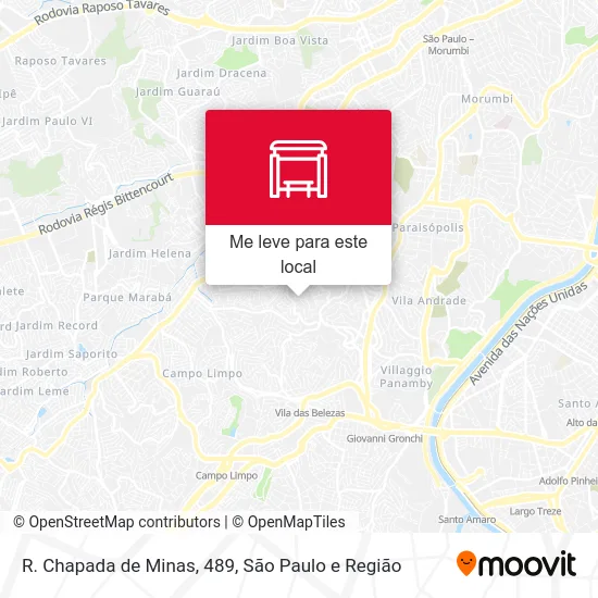 R. Chapada de Minas, 489 mapa