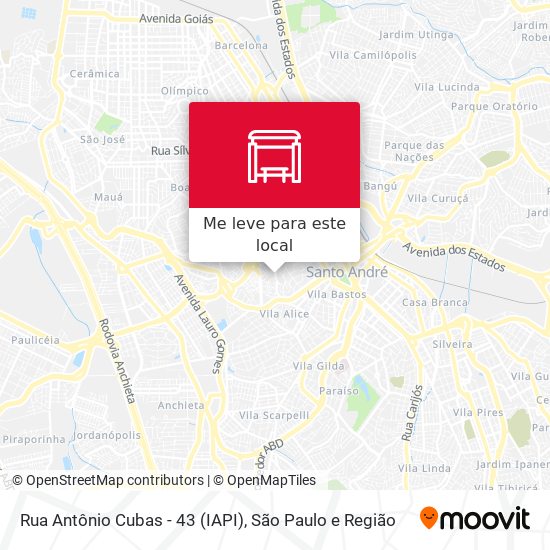 Rua Antônio Cubas - 43 (IAPI) mapa