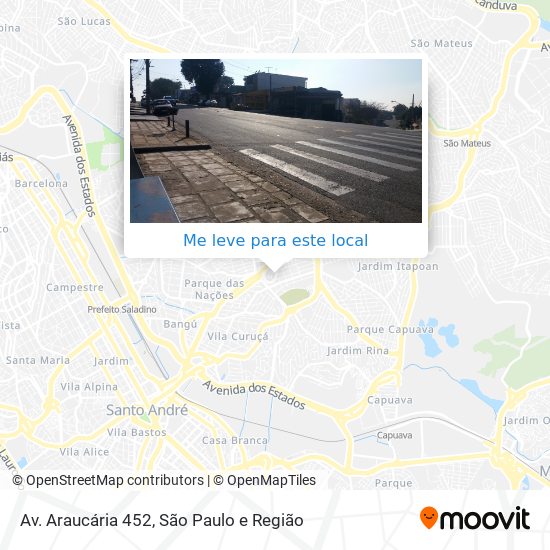 Av. Araucária 452 mapa