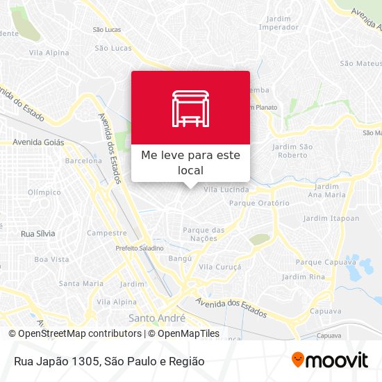 Rua Japão 1305 mapa