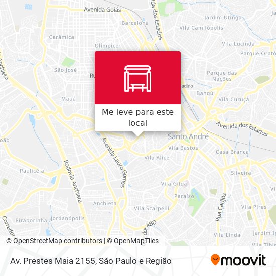 Av. Prestes Maia 2155 mapa