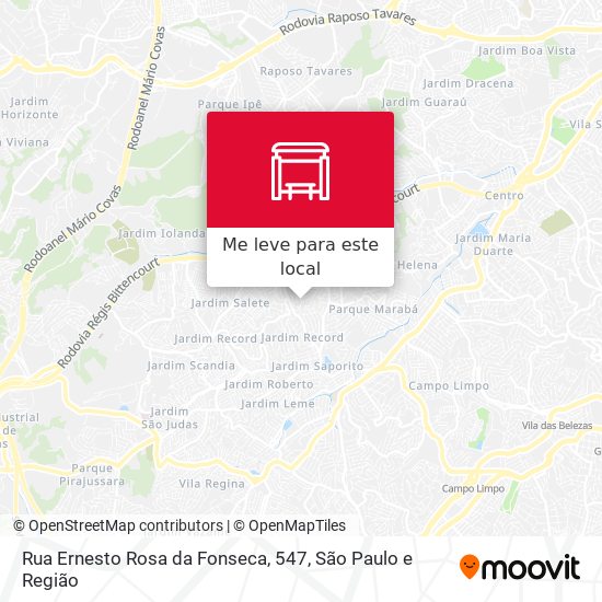 Rua Ernesto Rosa da Fonseca, 547 mapa