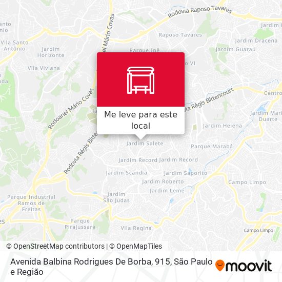 Avenida Balbina Rodrigues De Borba, 915 mapa