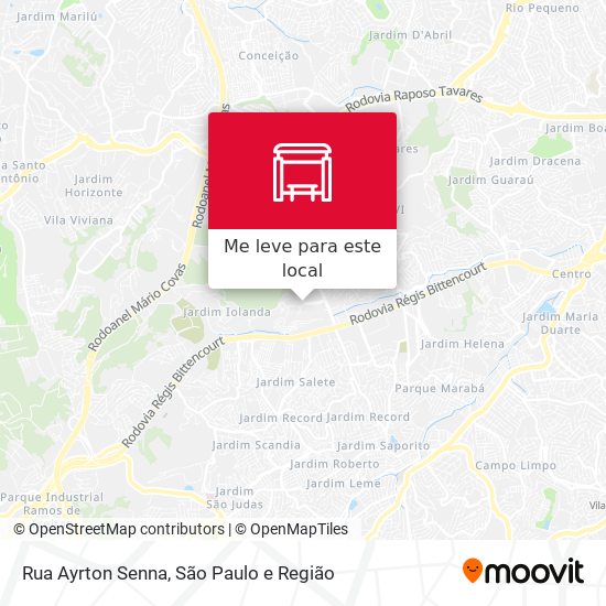 Rua Ayrton Senna mapa