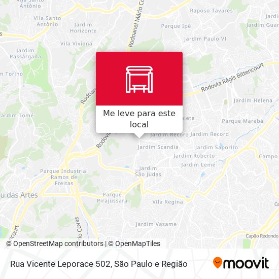 Rua Vicente Leporace 502 mapa