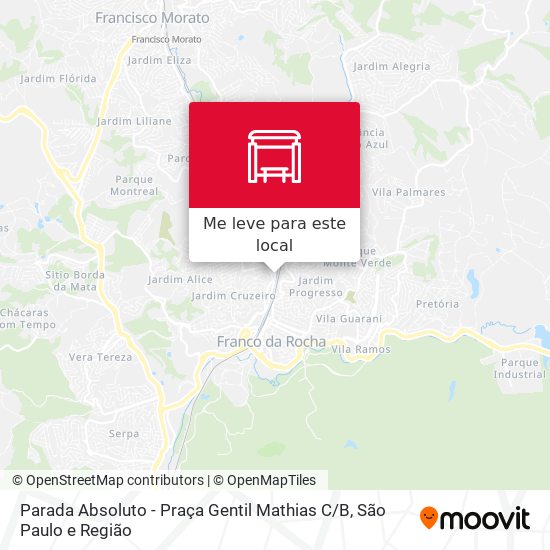 Parada Absoluto - Praça Gentil Mathias C / B mapa