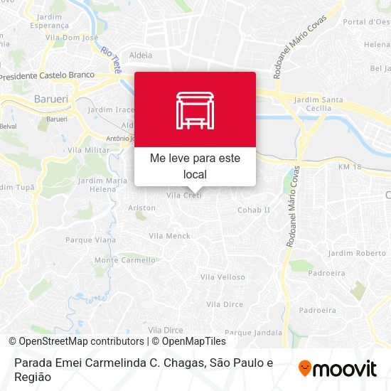 Parada Emei Carmelinda C. Chagas mapa