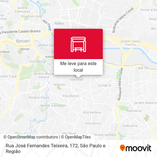 Rua José Fernandes Teixeira, 172 mapa