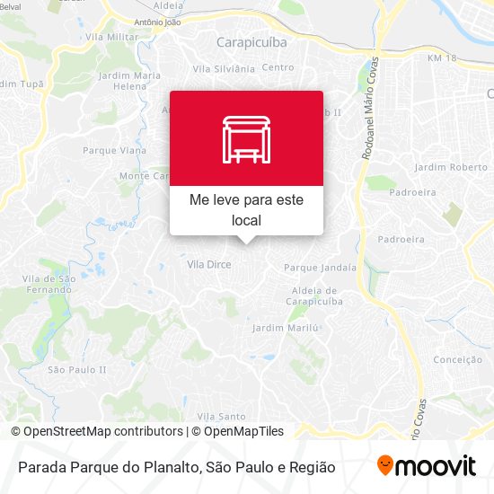 Parada Parque do Planalto mapa