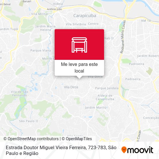 Estrada Doutor Miguel Vieira Ferreira, 723-783 mapa