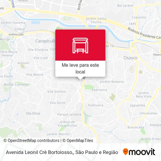 Avenida Leonil Crê Bortolosso, mapa