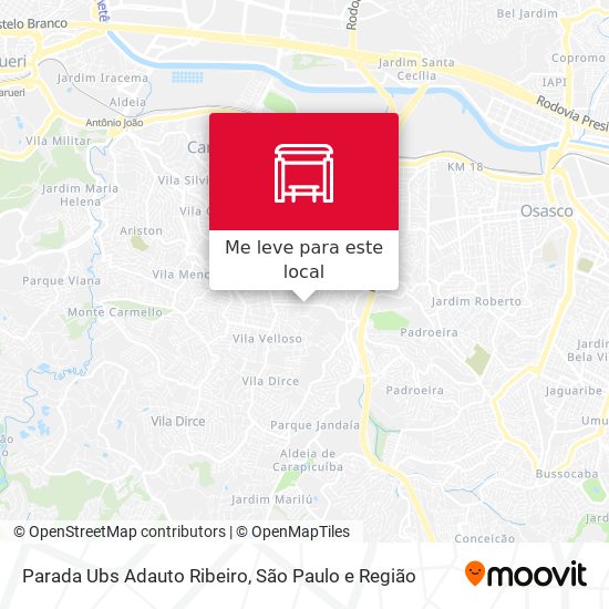 Parada Ubs Adauto Ribeiro mapa