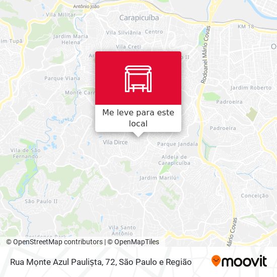 Rua Mọnte Azul Pauliṣta, 72 mapa