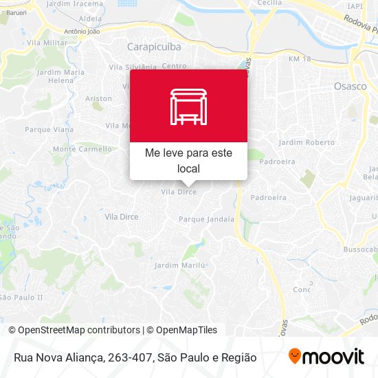 Rua Nova Aliança, 263-407 mapa