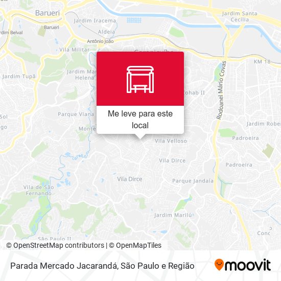 Parada Mercado Jacarandá mapa