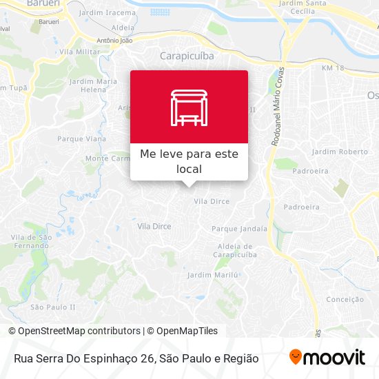 Rua Serra Do Espinhaço 26 mapa