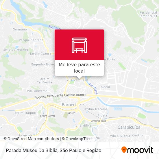 Parada Museu Da Bíblia mapa