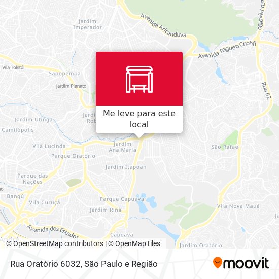 Rua Oratório 6032 mapa