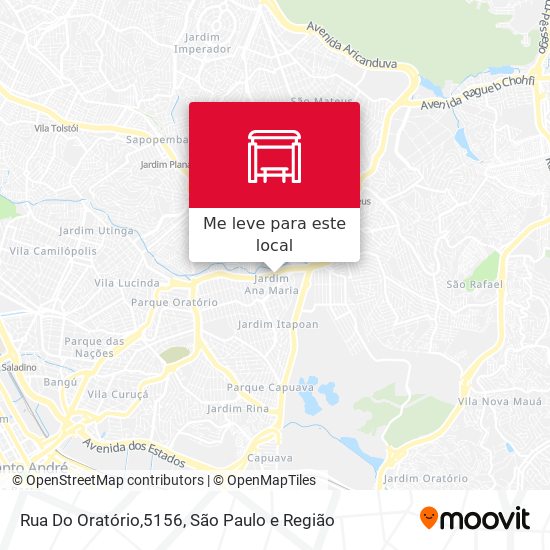 Rua Do Oratório,5156 mapa