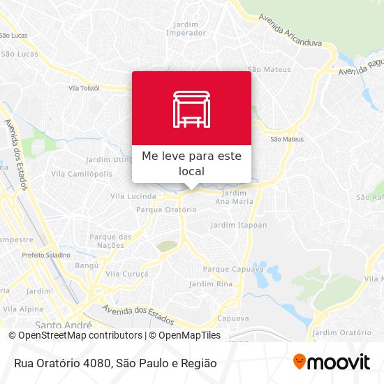 Rua Oratório 4080 mapa