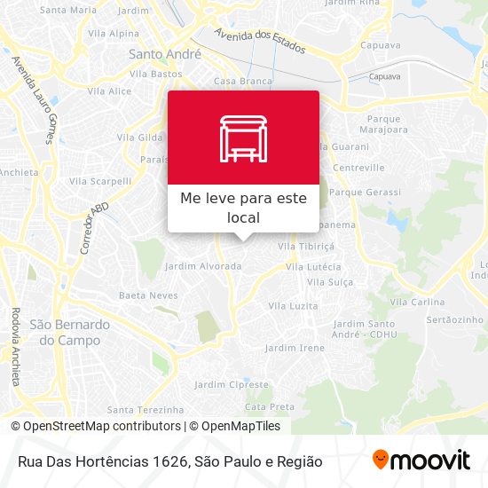 Rua Das Hortências 1626 mapa