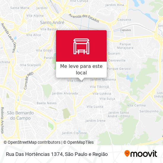 Rua Das Hortências 1374 mapa