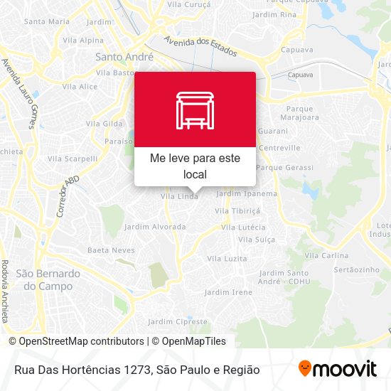 Rua Das Hortências 1273 mapa