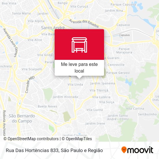 Rua Das Hortências 833 mapa