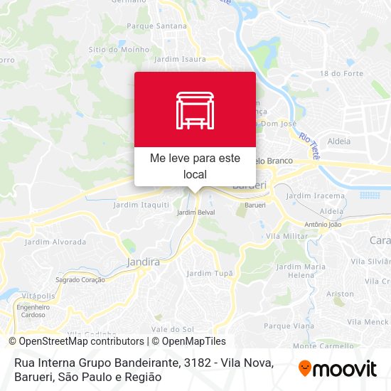 Rua Interna Grupo Bandeirante, 3182 - Vila Nova, Barueri mapa