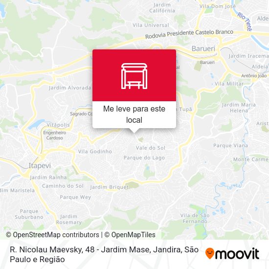 R. Nicolau Maevsky, 48 - Jardim Mase, Jandira mapa
