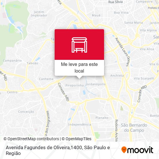 Avenida Fagundes de Oliveira,1400 mapa
