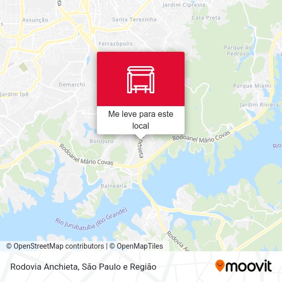 Rodovia Anchieta mapa