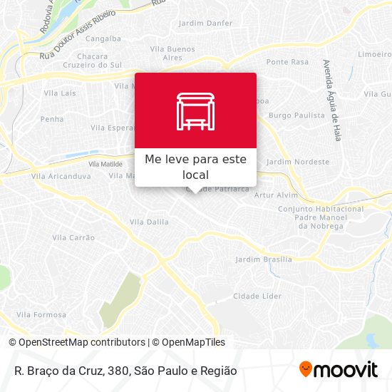 R. Braço da Cruz, 380 mapa