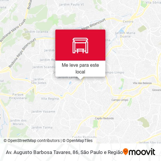 Av. Augusto Barbosa Tavares, 86 mapa
