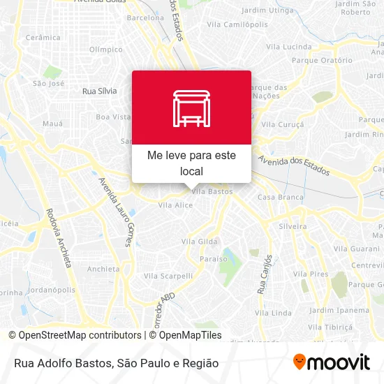 Rua Adolfo Bastos mapa