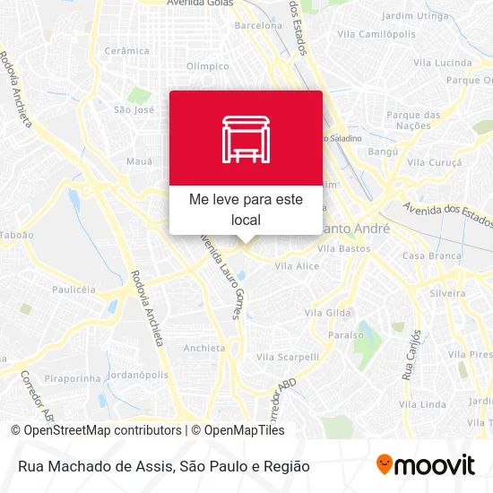 Rua Machado de Assis mapa