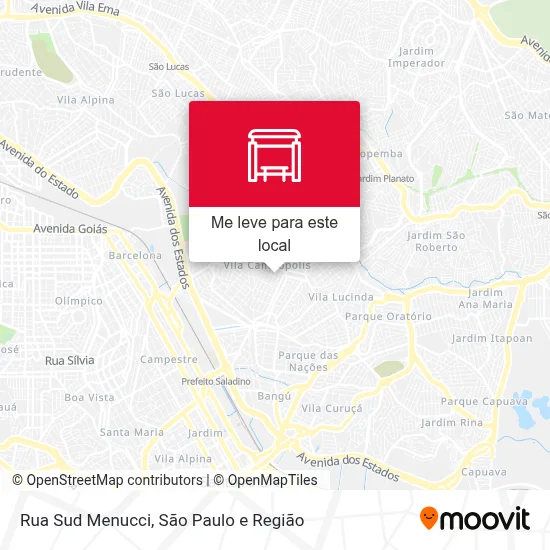 Rua Sud Menucci mapa