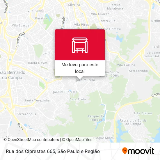 Rua dos Ciprestes 665 mapa