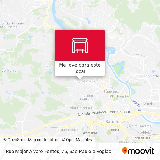 Rua Major Álvaro Fontes, 76 mapa