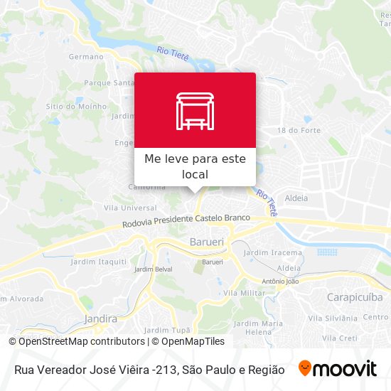 Rua Vereador José Viêira -213 mapa