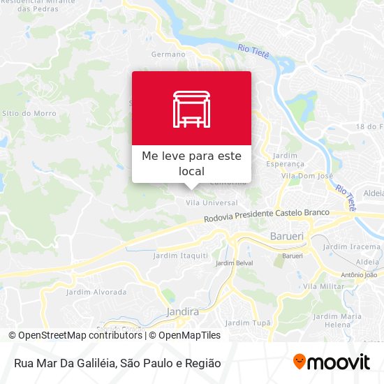 Rua Mar Da Galiléia mapa