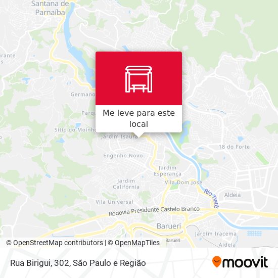 Rua Birigui, 302 mapa